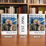 Custom Book Vase - Personalized Anniversary Wedding Gifts For Husband And Wife, Him And Her - Together Under Starry Skies