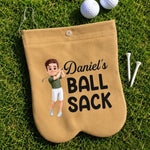 Custom Flannel Golf Ball Bag Sack - Personalized Birthday Gifts For Golf Lovers, Sports Fans, Sports Lovers - Fairways And Good Days