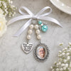 Custom Photo Bouquet Charm - Personalized Memorial Sympathy Gifts For Brides - In Loving Memory
