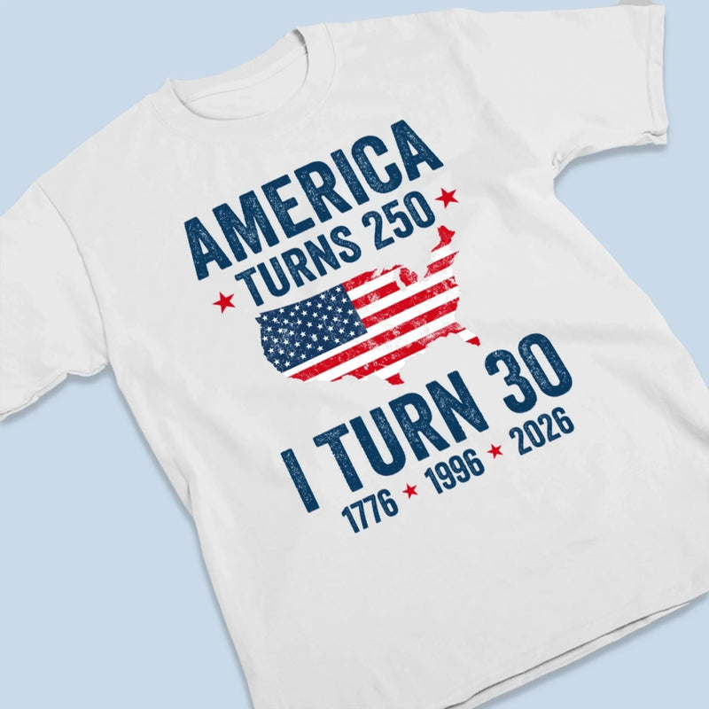 Custom Unisex T-shirt, Premium T-shirt, Hoodie - Personalized America 250th Anniversary Gifts For Men And Women - Land Of The Free, Home Of Me