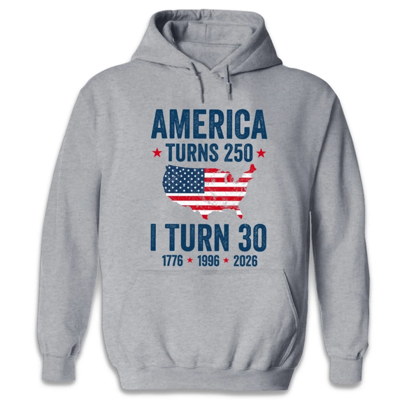 Custom Unisex T-shirt, Premium T-shirt, Hoodie - Personalized America 250th Anniversary Gifts For Men And Women - Land Of The Free, Home Of Me