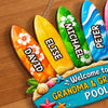 Custom Poolside Wood Sign - Personalized Summer Vacation And Travel Gifts For Grandma, Grandpa - Making Splash Memories