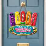 Custom Poolside Wood Sign - Personalized Summer Vacation And Travel Gifts For Grandma, Grandpa - Family Fun Starts Here
