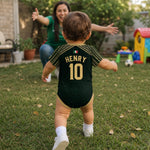 Custom Mexico World Football Baby Jersey Bodysuit - Personalized Baby Shower, Gender Reveal Gifts For New Moms, New Dads, Football Lovers - Future El Tri Star In Making