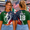 Custom Women's World Football Jersey Crop Tee - Personalized Birthday Gifts For Football Lovers, Sports Fans, Sports Lovers - Game Day Perfection Achieved