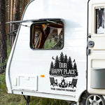 Custom RV Decal - Personalized Birthday Camping Gifts For Campers - Our Happy Place