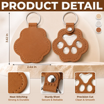 Custom Photo Leather Pet Hair Keychain - Personalized Pet Memorial Sympathy Gifts For Dog Lovers, Cat Lovers - Love Never Leaves