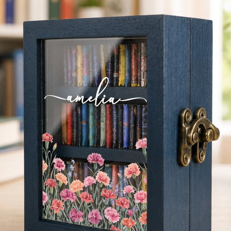 Custom Anxiety Mini Bookshelf Ornament - Personalized Bookish Gifts For Book Lovers, Bookworms, Readers - Read Sip Repeat