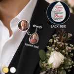 Custom Photo Teardrop Pin - Personalized Memorial Sympathy Gifts For Brides - A Love Remembered Forever