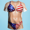 Custom Funny Patriotic T-shirt - Personalized Birthday Gifts For Women - Freedom Never Looked So Hot