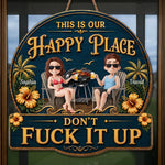 Custom Wood Sign - Personalized Summer Vacation And Travel Gifts For Husband And Wife, Him And Her - Keeping Our Peace Together