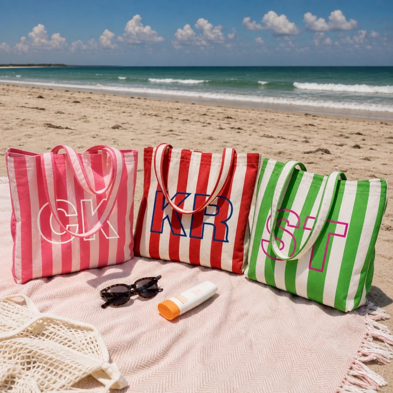 Custom Beach Tote Bag - Personalized Bridesmaid Proposal Wedding Gifts For Bridesmaid, Bridal Party - Bride's Favorite Beach Club