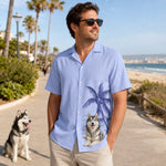 Custom Photo Unisex Tropical Hawaiian Aloha Shirt - Personalized Summer Vacation And Travel Gifts For Dog Lovers, Dog Dad - Paradise Is Here