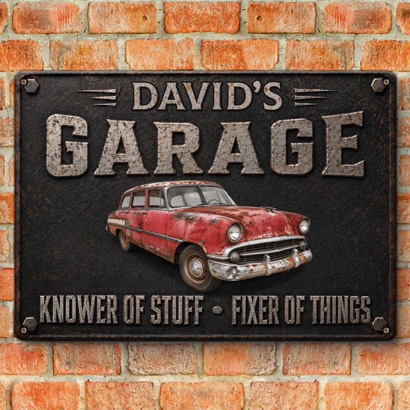 Custom Photo Home Decor Metal Sign - Personalized Birthday Gifts For Men, Man Cave, Dad, Grandpa - The Handy Master Lives