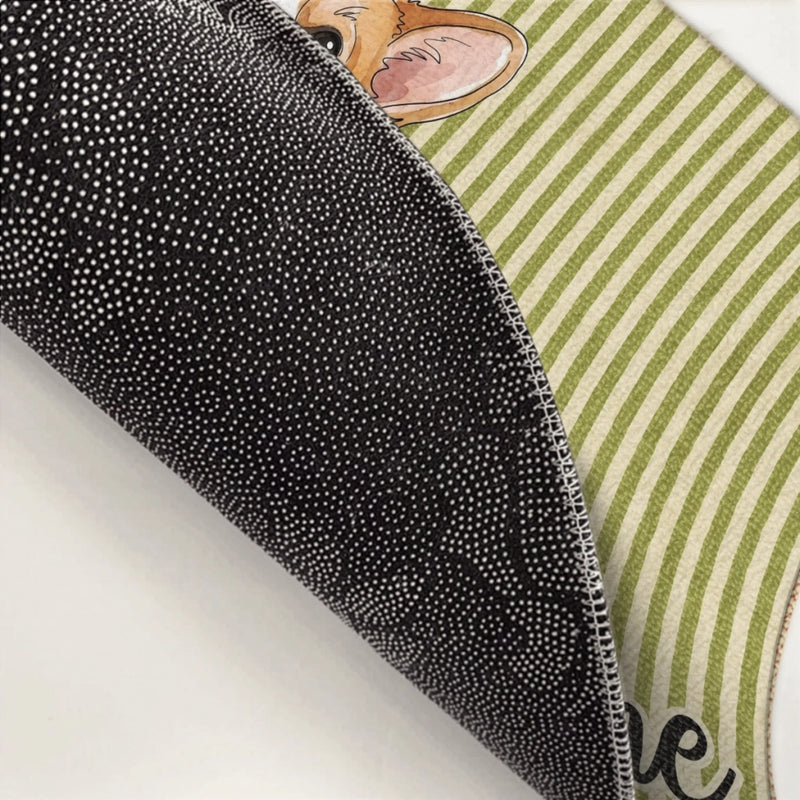 Custom Photo Home Decor Decorative Mat - Personalized Birthday Gifts For Dog Cat Lovers, Dog Dad And Mom, Cat Owners - The Paws Welcome You