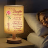 Custom Linen Bedside Table Lamp - Personalized  Birthday Gifts For Daughter - Always Close To Your Heart