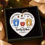 Custom Ceramic Ornament - Personalized Christmas Birthday Gifts For Mom, Dad, Kids - Together We Are Stronger