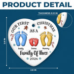 Custom Ceramic Ornament - Personalized Christmas Birthday Gifts For Mom, Dad, Kids - Together We Are Stronger