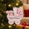 Custom Acrylic Ornament - Personalized Christmas Baby Shower, Gender Reveal Gifts For New Moms, New Dads, New Parents - Baby’s First Christmas Joyride