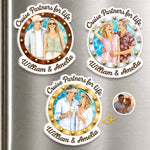 Custom Photo Cruise Ship Door Magnet - Personalized Summer Vacation And Travel Gifts For Husband, Wife, Cruise Lovers - Our Cabin, Our Happy Place