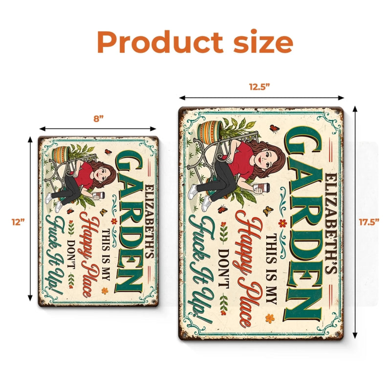 Custom Home Decor Metal Sign - Personalized  Birthday Garden Gifts For Gardeners - Welcome To My Paradise