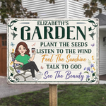 Custom Home Decor Metal Sign - Personalized  Birthday Garden Gifts For Gardeners - My Happy Place Only
