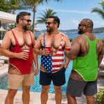 Custom Funny Patriotic T-shirt - Personalized Halloween Costume Birthday Gifts For Men - Beach Body Included