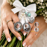 Custom Photo Bouquet Charm - Personalized Memorial Sympathy Gifts For Brides - Walking With Angels Today