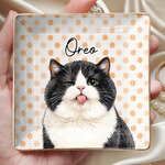 Custom Photo Full-Print Jewelry Dish - Personalized Birthday Gifts For Dog Cat Lovers, Dog Dad And Mom, Cat Owners - Daily Dose Of Pet Cuteness