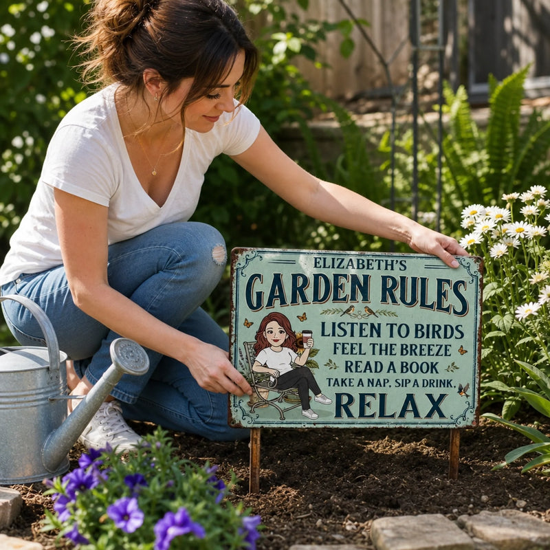 Custom Home Decor Metal Sign - Personalized  Birthday Garden Gifts For Gardeners - In My Garden Era