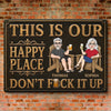 Custom Home Decor Metal Sign - Personalized Summer Vacation And Travel Gifts For Husband And Wife, Him And Her - Good Drinks, Great Company Only