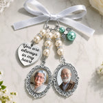 Custom Photo Bouquet Charm - Personalized Memorial Sympathy Gifts For Brides, Grandma, Grandpa - In Loving Memory