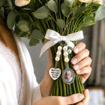 Custom Photo Bouquet Charm - Personalized Memorial Sympathy Gifts For Brides, Grandma, Grandpa - In Loving Memory