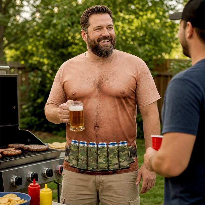 Custom Funny Patriotic T-shirt - Personalized Birthday Gifts For Men - Abs Not Included