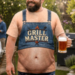 Custom Funny T-shirt - Personalized Halloween Costume Grilling Gifts For BBQ Lovers, Husband, Son, Grandson, Yourself - Grill Master