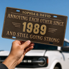 Custom License Plate - Personalized Anniversary Wedding Gifts For Husband And Wife, Him And Her - Forever & Always