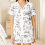 Custom Short Pajama Set - Personalized  Bookish Gifts For Book Lovers, Bookworms, Readers - Books Before Bed