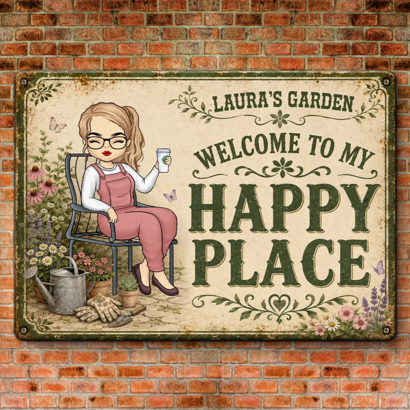 Custom Home Decor Metal Sign - Personalized  Birthday Garden Gifts For Gardeners - Lost In My Floral Wonderland