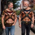 Custom Roman Gladiator T-shirt - Personalized Halloween Costume Birthday Gifts For Husband, Son, Grandson, Yourself - Still Got Armor