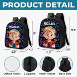 Custom Kids Front Printed Backpack - Personalized Back To School Gifts For Kids - Ready To Discover