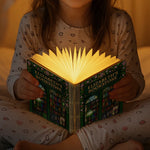 Custom Foldable LED Magic Book Lamp - Personalized Bookish Gifts For Book Lovers, Bookworms, Readers - Every Night, A New Story