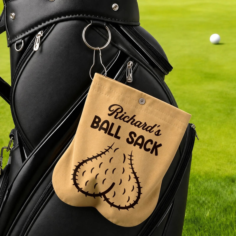 Custom Funny Flannel Golf Ball Bag Sack - Personalized Birthday Gifts For Golf Lovers, Sports Fans, Sports Lovers - Don’t Touch My Balls