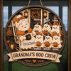 Custom Wood Sign - Personalized Halloween Birthday Gifts For Mom, Grandma - My Favorite Boo Crew