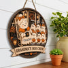 Custom Wood Sign - Personalized Halloween Birthday Gifts For Mom, Grandma - My Favorite Boo Crew