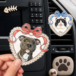 Custom Photo Acrylic Car Vent Clip - Personalized Birthday Gifts For Dog Cat Lovers, Dog Dad And Mom, Cat Owners - Furry Love On The Go