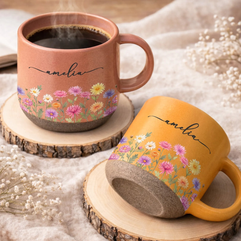 Custom Pottery Mug - Personalized Birthday Gifts For Wife, Daughter, Besties, Sisters, Granddaughter, Grandma, Mom, Yourself - Embracing My Inner Bloom
