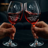 Custom Photo Stemmed Wine Glass - Personalized Anniversary Wedding Gifts For Husband And Wife, Him And Her - Our Love, Our Story