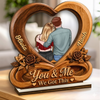 Custom 2-Layered Wooden Plaque - Personalized Anniversary Wedding Gifts For Husband And Wife, Him And Her - You & Me, Always