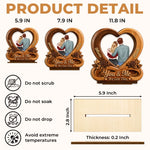 Custom 2-Layered Wooden Plaque - Personalized Anniversary Wedding Gifts For Husband And Wife, Him And Her - You & Me, Always