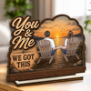 Custom 2-Layered Wooden Plaque - Personalized Anniversary Wedding Gifts For Husband And Wife, Him And Her - Love Built to Last